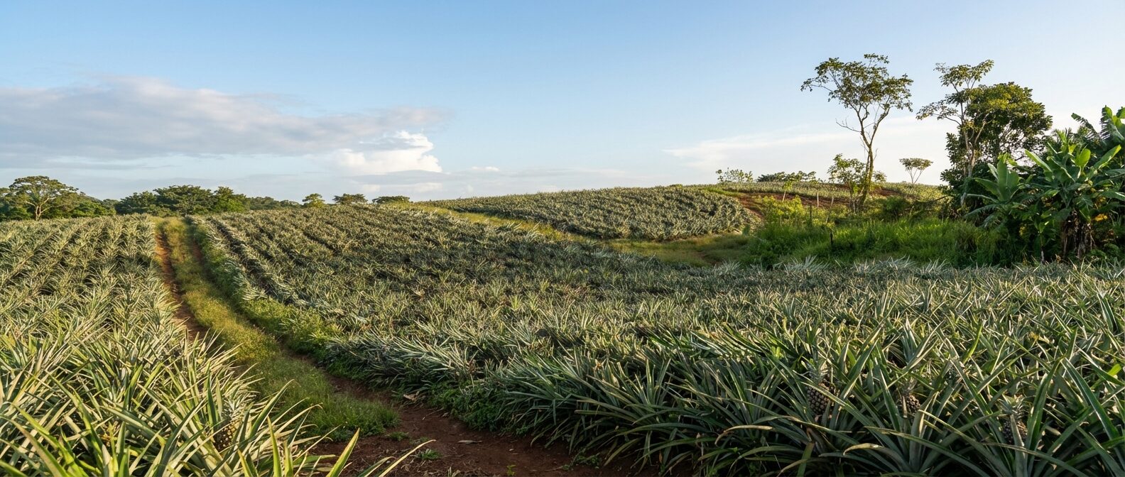 MD-2 pineapple field in La Chorrera, Panama