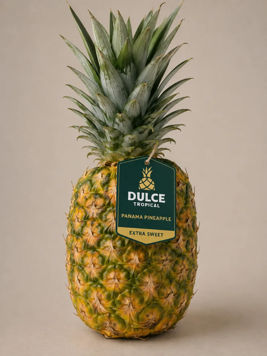 MD-2 pineapple with the Dulce Tropical Panama Pineapple Extra Sweet label